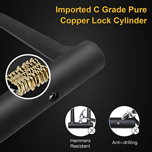 UBULLOX Bike U Lock Heavy Duty Bike Lock Bicycle U Lock, 16mm Shackle and 4ft Length Security