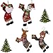 RLucky | Christmas Plush Dolls | Home Ornament Decoration Toys | Santa Clause Snowman Reindeer Doll | Hanging Dolls | Set of 4 Soft Plush Stuffed Toy