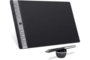HUION Drawing Tablets Inspiroy 2 L with Scroll Wheel 8 Customized Keys Battery-Less Stylus,Works with Mac, PC & Moible, 10 * 