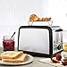 Toaster 2 Slice Warming Rack Brushed Stainless Steel for Breakfast Bread Toasters Defrost Reheat Cancel Button Removable Crumb Tray By KEEMO