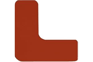 IFLOORTAPE DuraMark Corner Angle Pallet Marker: The Ultimate Solution for 5S Lean Organization Floor Marking - Red 6x6x2 Inch (Pack of 5)