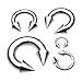 Spike Top Steel Horseshoe Circular Barbell 316L Surgical Steel (Sold Individually)