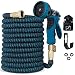 100 Ft Expandable Garden Hose, Upgraded Extra Strength No-Kink, Lightweight Durable Flexible Expanding Water Hose Pipe, 9 Function Spray Nozzle, 3/4 Solid Brass Connectors, Holder, Storage Bag