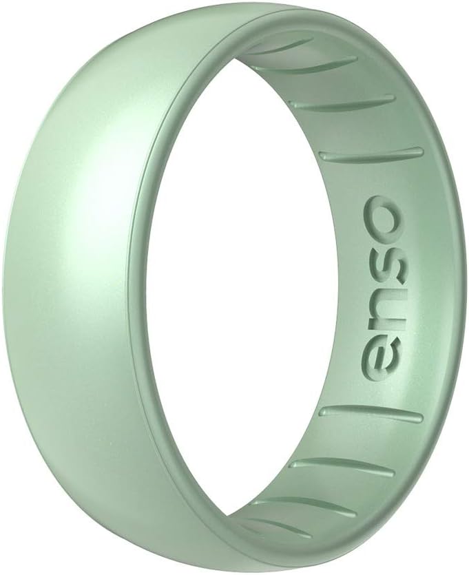 ENSO RINGSClassic Legend Silicone Ring - Made in The USA - an Ultra Comfortable, Breathable, and Safe Silicone Ring - Men's and Women's Silicone Wedding Ring