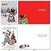 NobleWorks Variety Pack of 10 Christmas Greeting Cards with Envelopes, Cartoon, Humor Holiday Assortment for Men and Women - Petigreet Cats A5559XSG-B1x10