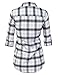DRESSIS Women's Cotton Roll Up Sleeve Plaid Flannel Button Down Shirt