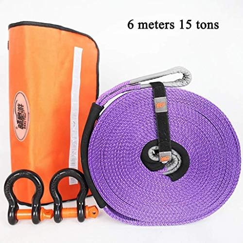 Sgmymx車牽引ロープ 高品質新品 牽引ロープ牽引ロープ重い6m X 15トングラブロープ牽引ロープ牽引回復 曳航