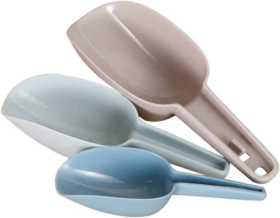 3 Pcs Pet Food Scoops,Measuring Pet Dry Food Scoop Plastic Ice Scoop