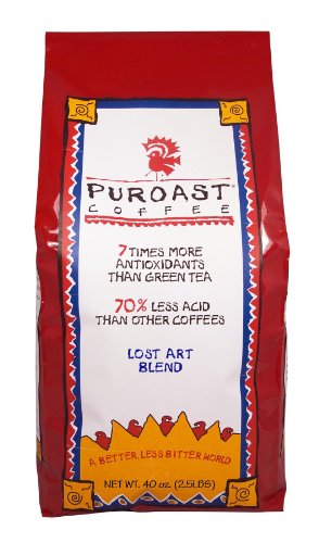 Puroast Low Acid Coffee Lost Art Blend Whole Bean, 2.5-Pound Bag Puroast Low Acid Coffee Lost Art Blend Whole Bean, 2.5-Pound Bag