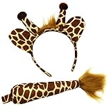 Giraffe Headband and Tail - Giraffe Costume - Animal Costume Accessory Set by Funny Party Hats