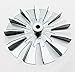 Harman Fireplace Fan Blade, 4 3/4-inch Combustion Paddle, High Heat Aluminum, Universal Motor Model 3-21-00661
