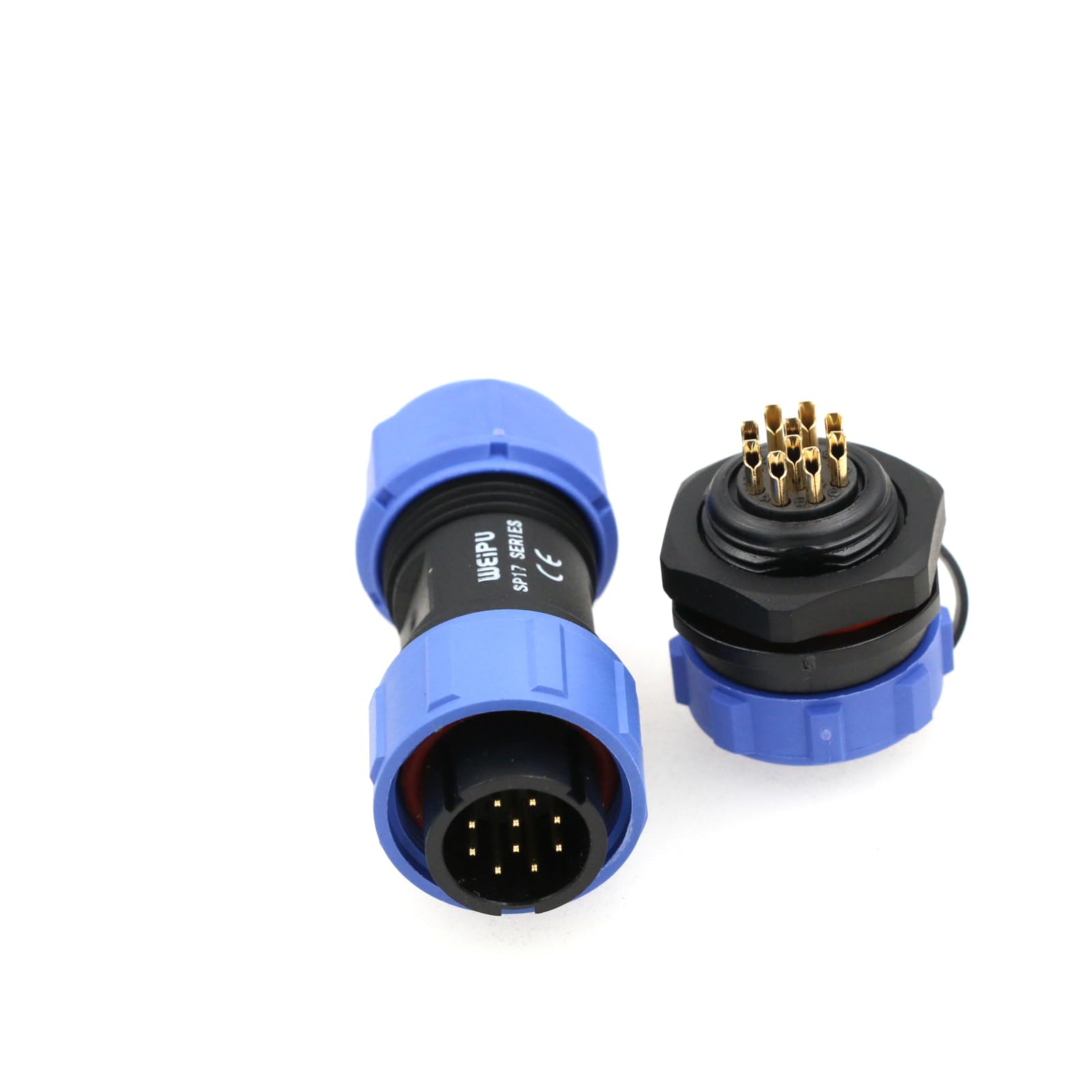 ZBLZGP WEIPU SP17 SP1710+SP1712 IP68 Electrical Connector for Automotive Industry Waterproof 10 Pin Male Socket Nut Socket 5A 6-10 mm Cable Outer Diameter Range