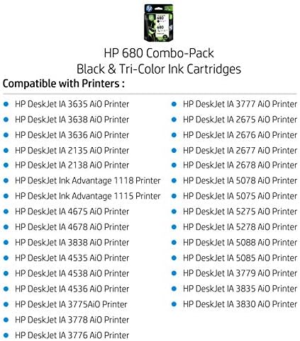 hp 680 cartridge combo pack amazon