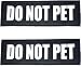 Albcorp Reflective Do Not Pet Patches with Hook Backing for Service Animal Vests /Harnesses Large (6 X 2) Inch