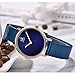 SK Watches Women Stainless Steel Band Ladies Quartz Wristwatches Women Clock Bracelet Watch (Blue)