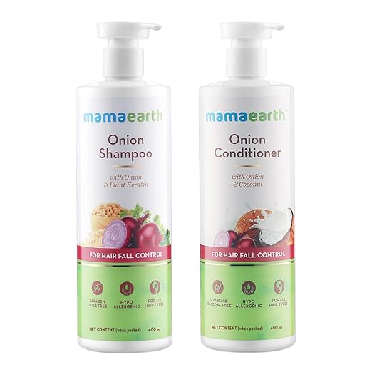 Buy Mamaearth Hair Fall Control Combo(Onion Shampoo, 400ml + Onion