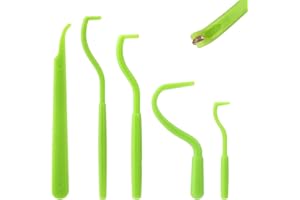 5pcs Tick Remover Tool Kit, 4 Sizes Safe & Easy Remover Tools Plastic Painless Tick Puller Twister Tweezers for Humans Dogs C