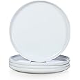 Amazon.com | WishDeco White Dinner Plates Set of 4, Ceramic Dining ...