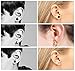 Besteel 9-12 Pairs Stainless Steel CZ Stud Earrings Hoop Earrings Gauge Earrings Set for Men Women piercing earrings