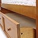 Casey II Wood Daybed with Ball Finials and Roll Out Trundle Drawer, Honey Maple Finish, Twin