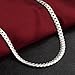 Yonisun 5mm 20inches White Color Chain Necklace Men/ Women Fashion New pimchanok