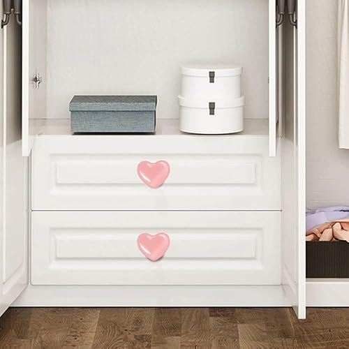 6X Cute Dresser Knobs Ceramic Cabinet Knobs Bright Pink Drawer Knobs Heart  Love-Shape Door Pull Knob Cabinet Closet Ceramic Drawer Cupboard Kitchen in  Saudi Arabia | Whizz Drawer Handles