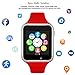 Padgene Bluetooth Smart Watch GSM Phone Watch with Camera for Samsung Nexus HTC Sony and Other Android Smartphones, (Red2)