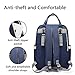 HaloVa Diaper Bag, Baby Nappy Changing Backpack, Mommy Maternity Daddy Travel Shoulders Backpack, with Thermal Insulated Bottle Pockets, Wet Cloth Pouch and Stroller Hanging Hooks, Dark Blue