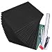 Winlyn 20 Pcs EVA Foam Sheets 6mm Craft Foam Cosplay Foam 9" x 12" Black Foam Boards with Cutting Mat Compass Hobby Knife Ruler Pencils for Cosplay Boy Scouts Halloween Crafts Projects Cushion primary