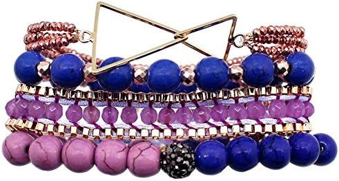ERIMISH Gem Jam INDIGO SKY Bracelet Stack