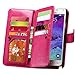 Note 4 Case, Galaxy Note 4 Case, Joopapa Galaxy Note 4 Wallet Case,Pu Leather Case Magnet Wallet Credit Card Holder Flip Cover Case Built-in 9 Card Slots & Stand Case for Samsung Galaxy Note 4 (Pink)