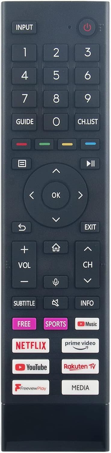 VINABTY ERF3A80 Replace Voice Remote Control Fit for Hisense 50A6EGTUK (50 Inch) 4K UHD Smart TV 75A6G 43A6GTUK 50A6GTUK 55A6GTUK 65A6GTUK 75A6GTUK 43A6G 50A6G 55A6G 60A6G 65A6G 70A6G