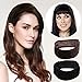 PIXNOR Silk Wig Grip Band Adjustable Head Hair Band, Pack of 2 (Brown and Black)