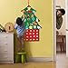Henscoqi Newest Christmas Advent Calendar Felt Tree Ornaments,DIY Xmas Countdown Decorations Wall Door Hanging Gift for Kids