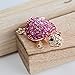 Mosichi Lovely Turtle Rhinestone Anti Dust Plug Earphone 3.5mm Ear Jack for iPhone Samsung Galaxy (Rose-Red)