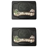Realtree Outfitters Camo Rear Seat Utility Heavy Duty Trim-to-Fit Rubber Floor Mats - PAIR