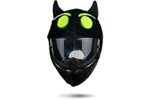 HTLNUZD Full Face Motorcycle Helmet Cover Easy to Install Dust Cap Motorcycle Helmet Fun Rides, Cartoon Fluffy Plush Set for Motorcycle Christmas Hats