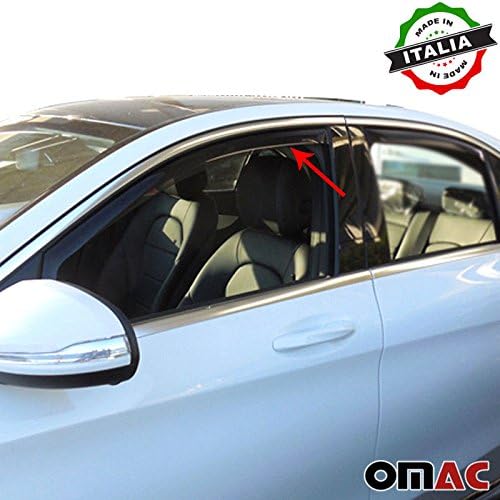 Omac GmbH Mercedes C Class W205 Variant Front Wind and Rain Deflector 2 Parts Kit 2014