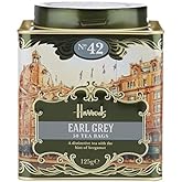 Harrods London. No. 42 Earl Grey, 50 Tea Bags 125g 4.4oz Gift Tin Caddy