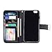 iPhone 6S Plus Case/iPhone 6 Plus Case, IZENGATE [Classic Series] Wallet Case Premium PU Leather Flip Cover Folio with Stand for Apple iPhone 6 Plus/Apple iPhone 6S Plus (Black)
