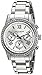 Akribos XXIV Women's Crystal Accent Watch - Multifunction 3 Subdials Day, Date and GMT On Stainless Steel Braclet - AK872