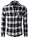 H2H Mens Casual Slim Fit Thermal Button-down Check Patterned Shirts With Pocket