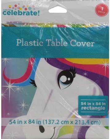 Unicorn Birthday Party Table Cloth 54"x84"