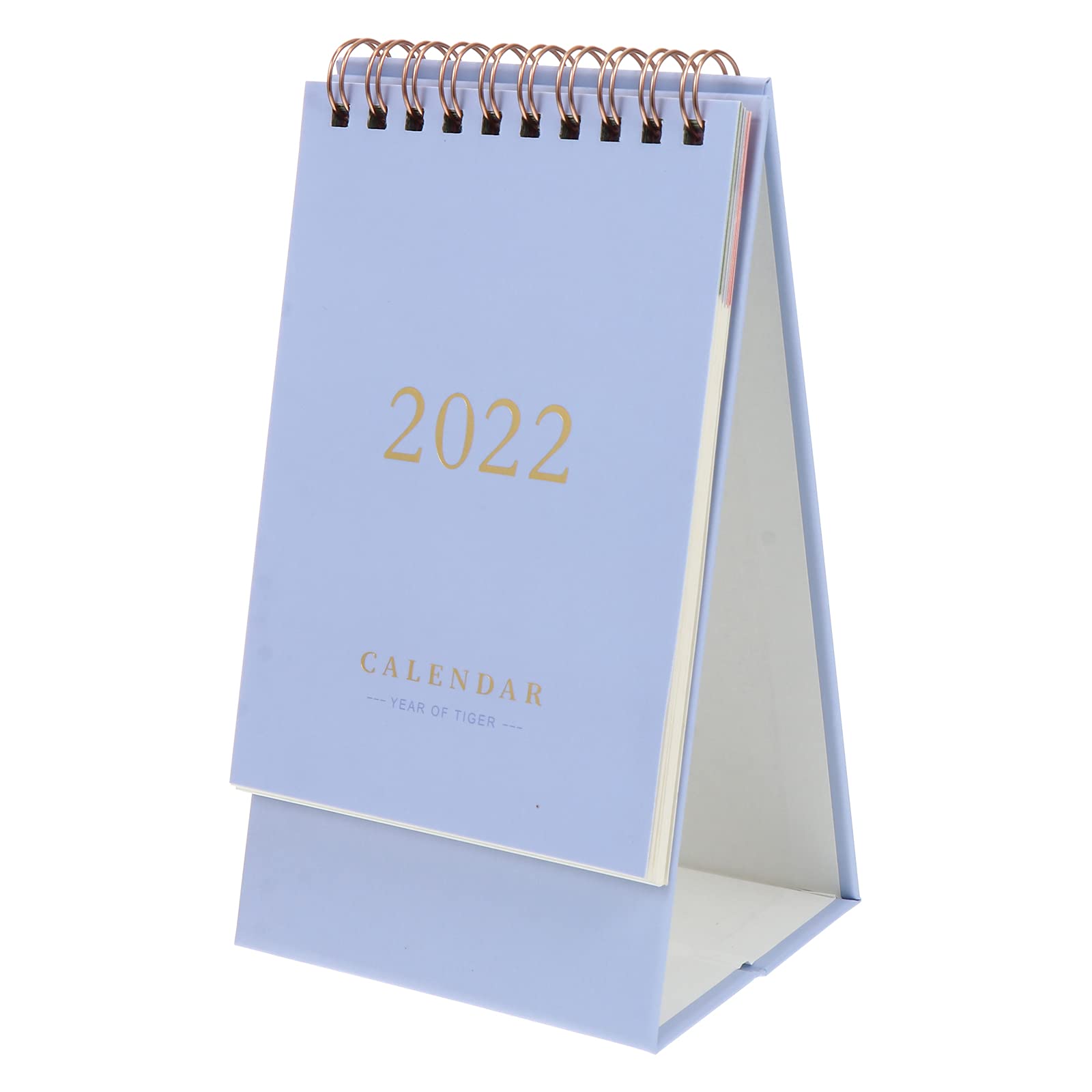 Desk Calendar 2022 Mini Wall Calendar Planner, Wire Binding Calendar Year 4. 9x3. 7 Inches Standing Flip Small Desktop Calendar Memo for School, Home, Office Decorations, Purple