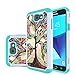 J7 V Case, J7 Perx Case, J7 Sky Pro Case, J7V Case, Galaxy Halo Case, J7 Prime Case, LEEGU Dual Layer Heavy Duty Protective Silicone Plastic Cover Case for Samsung Galaxy J7 2017 - Love Tree