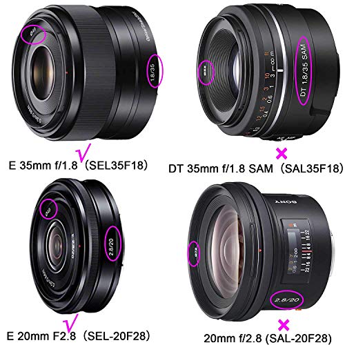 49mm Snap-on Lens Cap Cover with Keeper for Sony E-Mount FE 50mm f/1.8,E 55-210mm f/4.5-6.3 Lens,E 35mm f/1.8,E 20mm f/2.8 Lens for Sony Alpha a6500 a6400 a6300 a6000,ULBTER Center Pinch Lens Cover