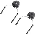 Tbest Tactical Helmet Rail Suspension Headset Support,2pcs Plastic+Steel Helmet ARC Adapter Headphones Bracket Hunting Earmuf