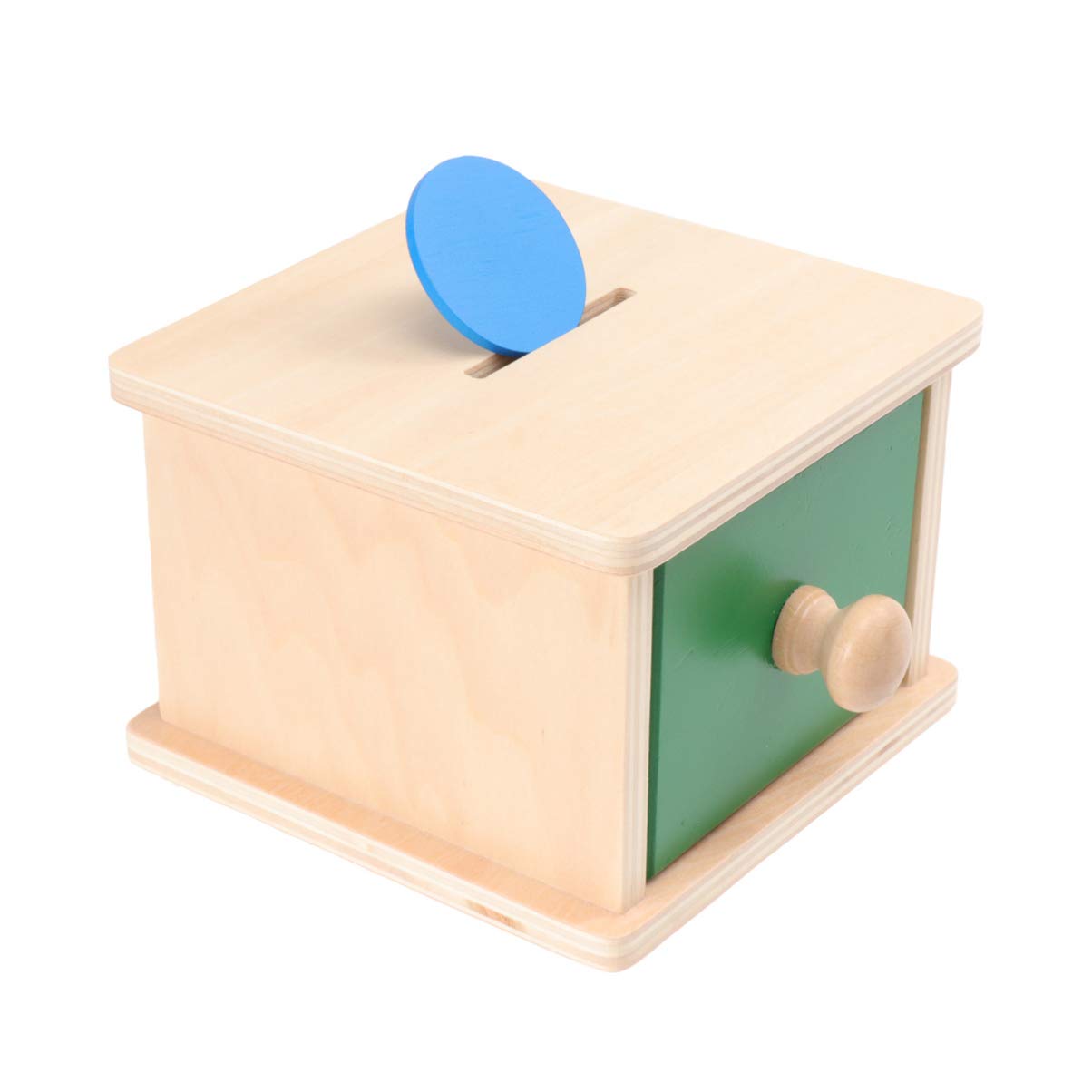 Toddmomy Montessori Coin Box Toy for Toddlers Wooden Hand Eye Coordination Educational Learning Toy for Early Development