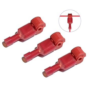 200 Pcs T Tap Wire Connectors 22 18 Awg Non Waterproof Quick Splice Wire Terminals With Nylon Fully Insulated Male Spade Disconnects Red Amazon In Home Improvement