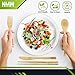 Newman Ware Bamboo Utensils Set, 8-Piece Travel Utensil, Eco-Friendly Bamboo Cutlery Set, Lightweight, Compact, Portable and Reusable Utensils with Case - Wooden Kitchen Kit